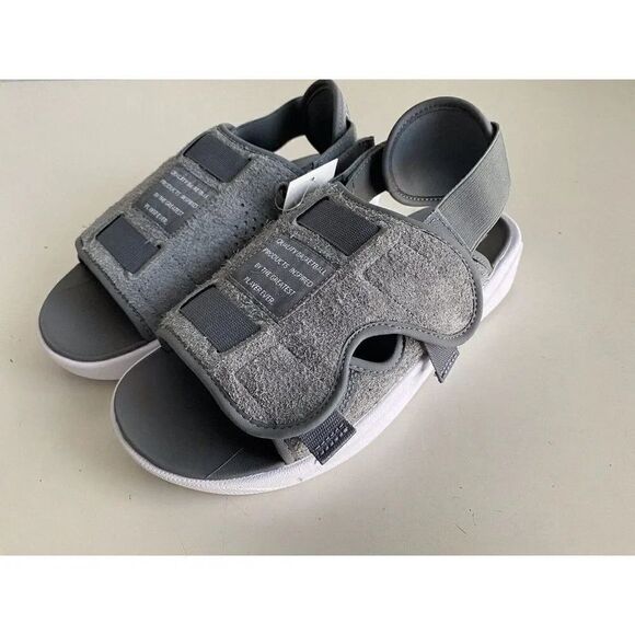 NIKE AIR JORDAN LS Slides Winter Grey Men’s Sz 9 DJ9857-002 NEW - Picture 9 of 11
